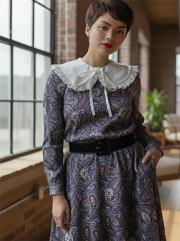 White Lace edged collar